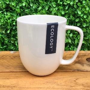 Plain White Bone China Mug - Ecology